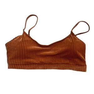 Rust Velvet Bikini Top